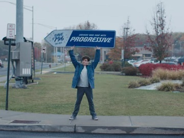 Progressive Sign Spinner Commercial
