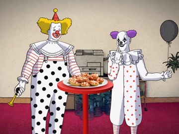 Bagel Bites Pizza on a Bagel Clowns Commercial