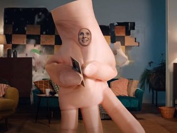 Groupon Commercial - Girl in Hand-Shaped Costume