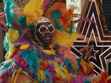 Uber Eats Lil Nas X in Feather Outfit Commercial