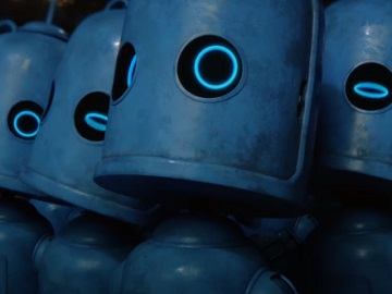 O2 Christmas Advert - Feat. Army of Robots Spreading Bubbles