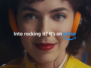 Amazon It's on Prime Girl with Mustache Commercial - Freddie Mercury Yellow Jacket