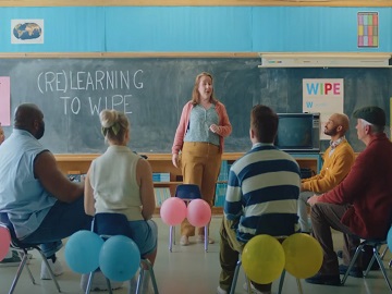 DUDE Wipes Students Re-Learning to Wipe in Classroom Commercial Actors